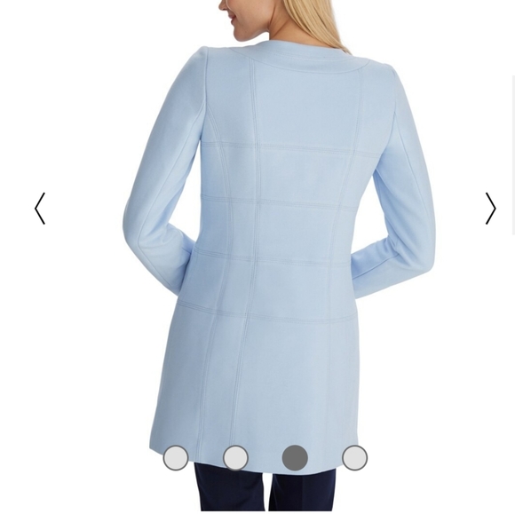 White House Black Market Lt. Blue Coat Size S - Picture 3 of 9